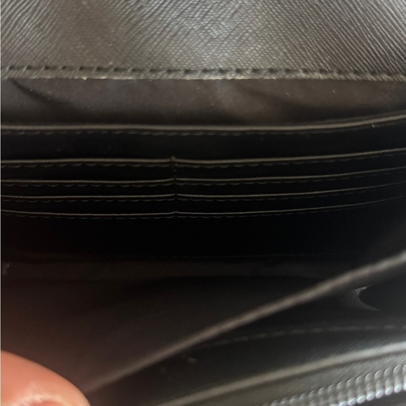 Bag Nine West Black Leather Wallet Sleek Professional Design - Picture 10 of 12